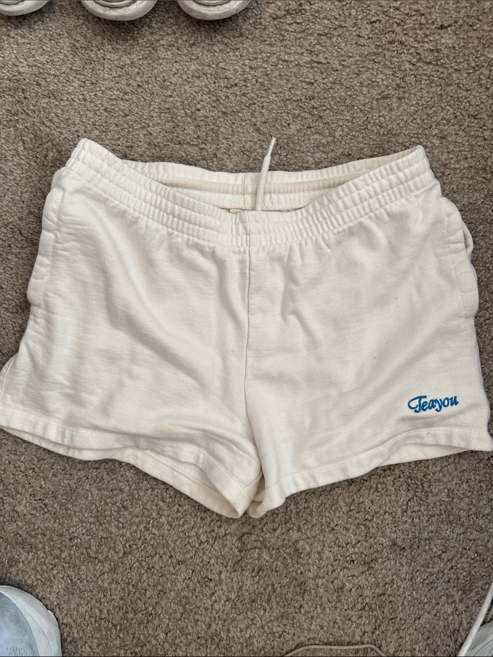 Women's Cream Lounge Shorts